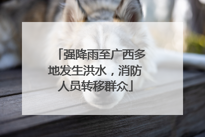 强降雨至广西多地发生洪水，消防人员转移群众